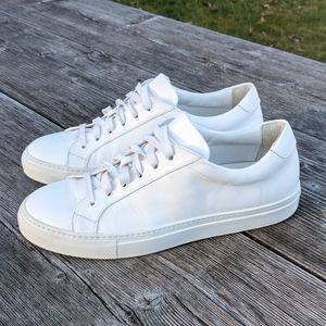 Men's White Leather Sneakers